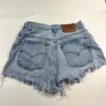 Levi's  Vintage 550 Light Wash High Waisted Distressed Cutoff Jean Shorts 28 Fray Photo 6