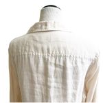 Club Room Luxury 100% Linen Button Down Long Sleeve Light Beige Coastal Boho Size M Photo 6