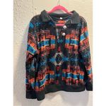 The Punchy Peyote Fleece Aztec Pullover Size Large Western Pullover Photo 1