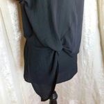 a.n.a  Knot Front Black Blouse Top Photo 2