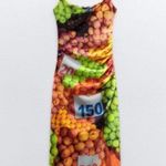 ZARA NWT  Mesh tulle Fruit Stand Maxi Dress Photo 1