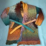 Anthropologie GREYLIN Natalia fringe wrap knit wool sweater blanket NEW size M Photo 1