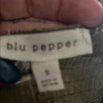 Blu Pepper  Green Peplum Blouse with Mandarin Collar Photo 1