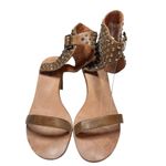 Jeffrey Campbell Sandal Brown Des Moines Studded Boho Festival Block Heel 9.5 Photo 1