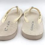 Coach  Women's White Abbigail Flip Flop Thong Sandals Size 9 Photo 5