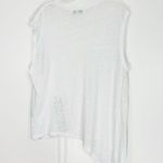 IRO  Karami Asymmetrical Lace-Up Top in White Size Small Linen Photo 5