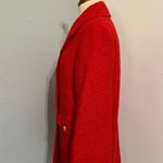 ZARA New Women Red Textured Wool Blend Christmas New Year Coat Size Medium Photo 12