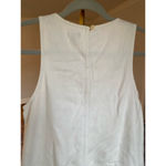 J.CREW JEANS Denim Mini Dress Sleeveless July 4th White Pockets Size 2 Photo 4