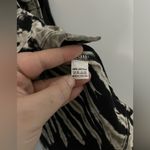 Black and White Women's button up Top jacket 100% cotton sz XL Photo 3