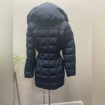 Cole Haan New! Taffeta Down Coat With Bib Front and Dramatic Hood Sz S $298 Photo 6