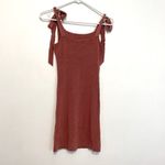 Urban Outfitters Rose Marie Tie Shoulder Mini Dress Mauve Ribbed Sweater Bodycon Photo 10