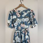 Baltic Born Sicily Satin Blue Floral Maxi Dress size XL $79 Photo 10