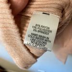 Gibson Look Womens Blouse Ribbed Knit V-Neck Long Sleeve Top Casual Pink L Photo 2