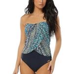 Vince Camuto NWT! Draped Bandeau Tankini Top - Size XS Photo 0