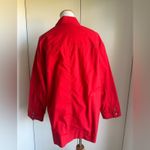 Liz Claiborne VTG Womens Red Barn Jacket Size Medkium Fisherman core Fall Photo 5