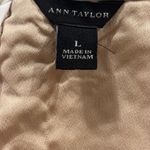 Ann Taylor  Ivory Lace Inset Knit Top Romantic Feminine Boho Workwear Size L Photo 3