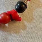 Pink beaded coral abalone necklace Photo 2