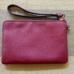 Coach  Wristlet With Gold Horse And Carriage logo Burgundy Red Gold Hardware Photo 2