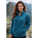 Catalina  Teal Full Zip Fleece Jacket Cozy Outdoor Layer M Quiet Luxury Photo 1