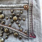 Vigoss Stone Wash Black Denim Distressed Studded Stretch Womens Jeans Y2K Sz 26 Photo 4