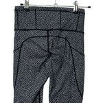 Lululemon Fast Free Leggings Frozen Fizz Women’s Size 4 Black White Nulux Crop Photo 1