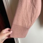 J.Crew Cashmere ribbed crewneck sweater (Sz XL) Muted Pink Bell Sleeve V-Neck Photo 4