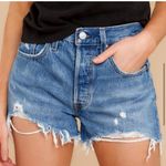 Levi's LEVI’S PREMIUM BIG E 501 CUT OFF SHORTS WITH FRONT DISTRESSING BUTTON FLY S28 Photo 3