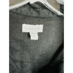 Garnet Hill  Black Linen Button Front Long Sleeve Tunic Shirt size small pocket Photo 3
