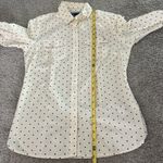 Tommy Hilfiger Cream Polka Dot Roll Tab Shirt Photo 4