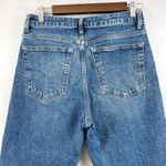 Topshop  Womens Straight Leg Jeans 28 Cropped Raw Hem Clean Girl Light Grunge Photo 4