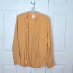 ZARA  Linen Cotton, Relaxed, Fit, Button Down, Sunny, Color, Shirt, Mock Neck Photo 2
