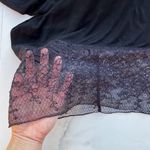 Raquel Allegra black slip dress with lace size 1 small Photo 7