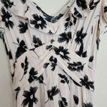 Illa Illa  Tiered Ruffle Midi Dress L Sleeveless V-Neck Floral Boho Cream Black Photo 3