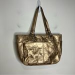 Coach  gold zip top shoulder bag 12” x 9” x‎ 4” Photo 4