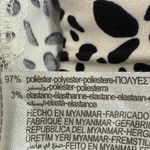 ZARA  Animal Print Culotte Wide Leg High Rise Trouser Pants Pockets XS Black White Photo 11