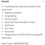 Skull Cashmere  Sigil Aztec Mockneck Sweater Photo 7