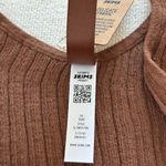 SKIMS  Sheer Knit Plunge Tank in Bison, Size Medium Photo 9