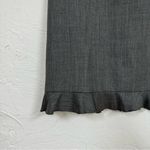 Rebecca Taylor  Grey Wool Ruffled Pencil Skirt 6 Dark Academia Photo 3