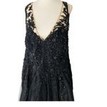 GALINA SIGNATURE Beaded Maxi Wedding Gown with Train Black Size 22W Photo 2