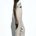 ZARA Cream Trousers with Classic Pleats Photo 4