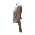 Forever 21 Women's Gold Metallic Cropped Pullover Sweater Size L Standard Photo 4