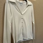 Olivia Sky  Women's Cream Button-Up Long Sleeve Top Photo 1