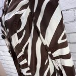 Iz Byer Women’s Brown Zebra Trench Coat Size M Photo 12