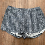 Athleta  Women's Medium Running Shorts Blue White Athletic‎ Gym Workout Photo 0