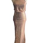 Lulus Gorgeous gold sequin gown Photo 5