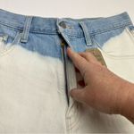 Levi's  High Waisted Mom Denim Jean Cut-Off‎ Shorts Womens Size 30 Blue White NEW Photo 2