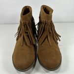 American Eagle  Brown Suede Fringe Ankle Boots Booties - Women’s Size 9 Photo 2