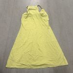 Athleta  Womens Lime Green Halter Swing Dress S Sleeveless High Neck Casual Photo 3
