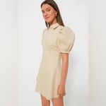 Hyacinth House Sand Zip Denim Mini Dress Size Small Tan Photo 1