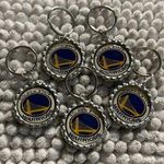 Nba  Golden State Warriors GSW Bottle Cap Handmade Keychains Set of 5 Five Photo 0